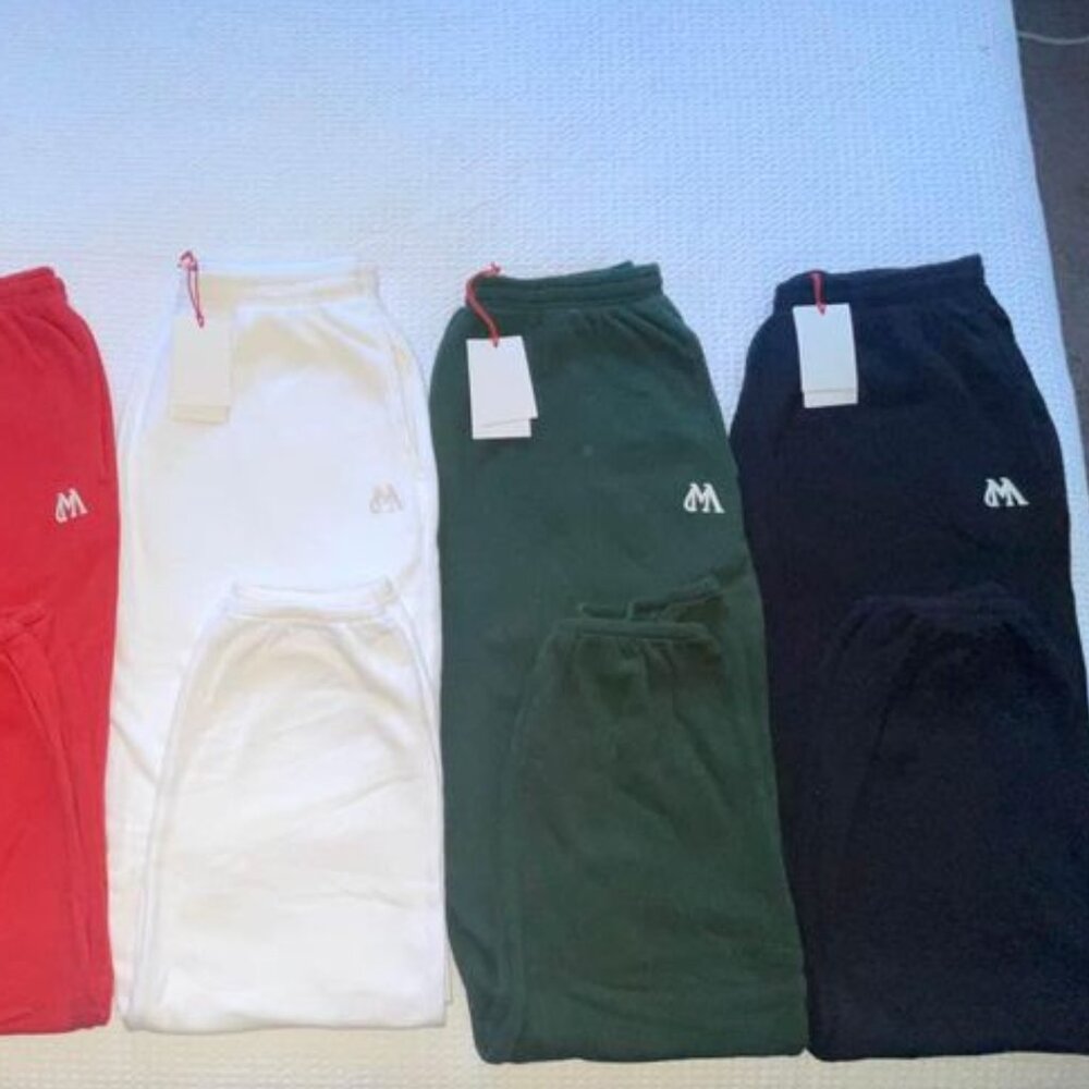 100% cotton tracksuit - BLACK sweatpants